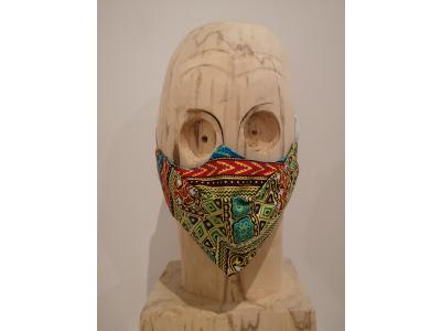 artisanaal mondmasker gemengde kleuren print (2)
