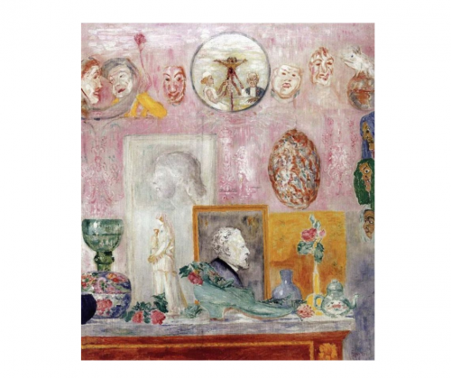 James Ensor, Herinneringen (Souvenirs), olieverf op doek, 70 x 60 cm, privéverzameling, Mortsel.