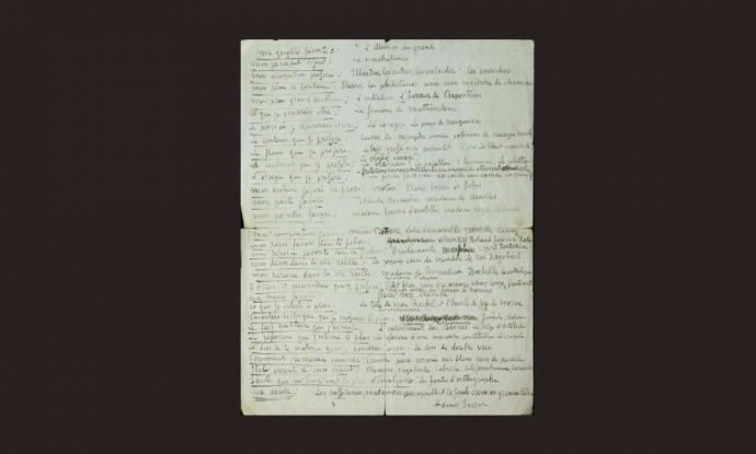 Manuscript "La questionnaire de Proust", geschreven door James Ensor