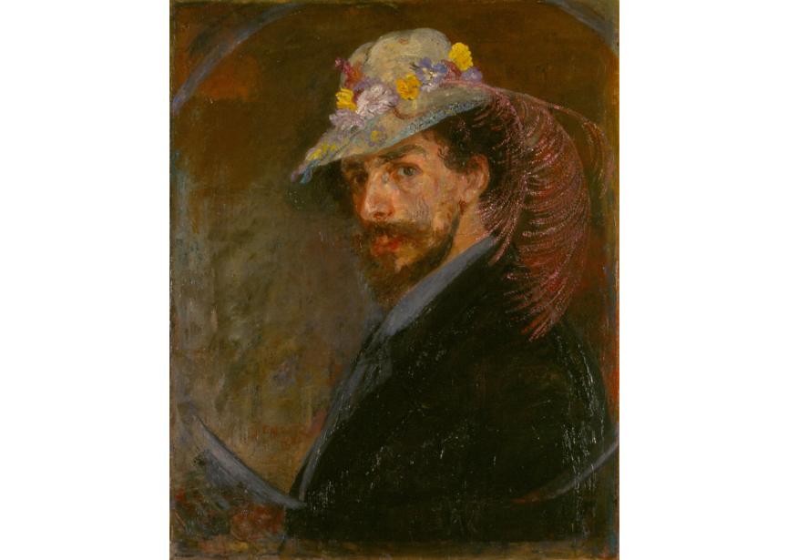James Ensor, Ensor met de bloemenhoed, 1883