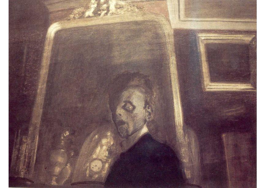 Léon Spilliaert, Zelfportret met spiegel, 1908