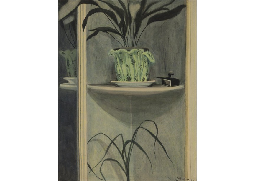 Léon Spilliaert, Plant, inktpot en spiegel, 1908
